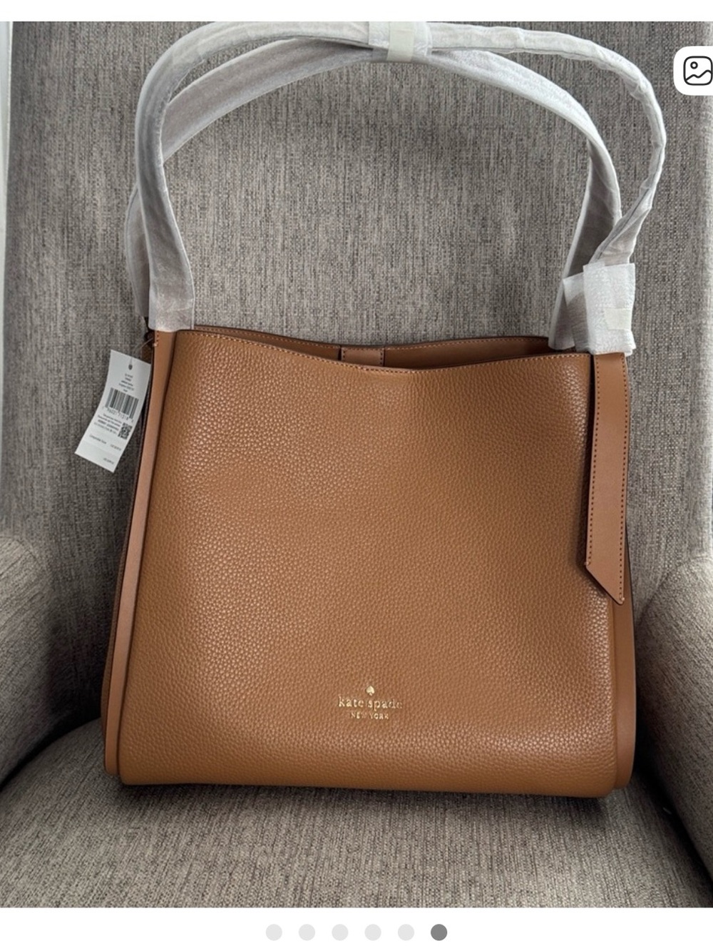 kate spade Tan Pebbled Leather Shoulder Bag